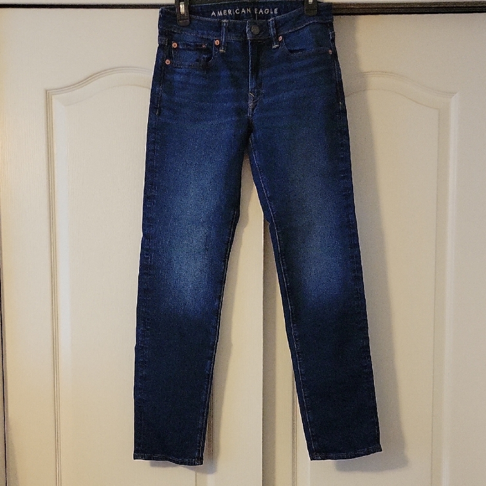 American Eagle Outfitters Men's Dark Blue Slim Jeans